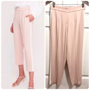 ARITZIA Babaton Conan Pants Terado Pink Tuxedo Stripe Ankle Pull On Size 4
